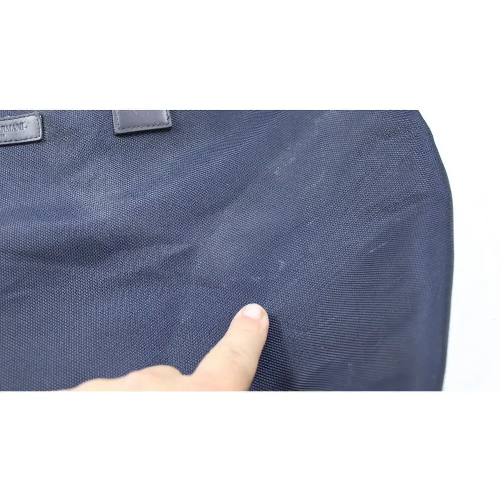 Giorgio Armani Tote Duffle Travel Bag L Blue Matière Mens Folding